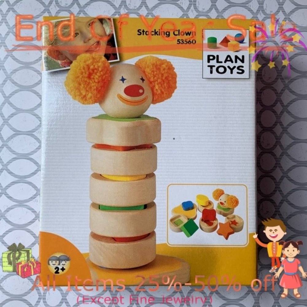 Plan Toys Stacking Clown 53560 New in Box